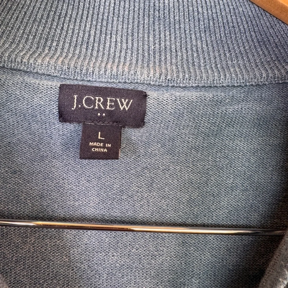 J. Crew Men’s Blue Half-Zip Mock Neck Sweater